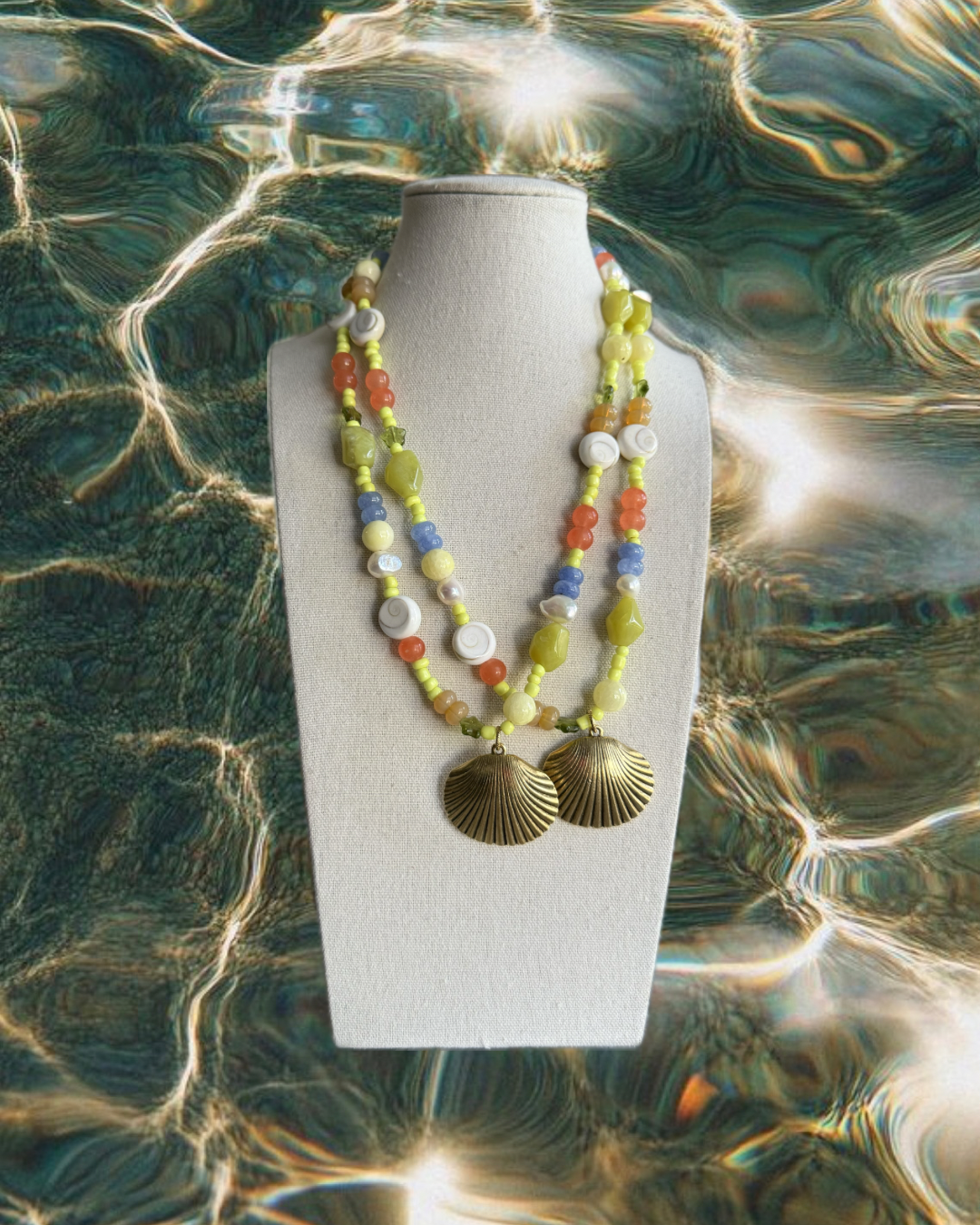 Cruz Beaded Shell Necklace