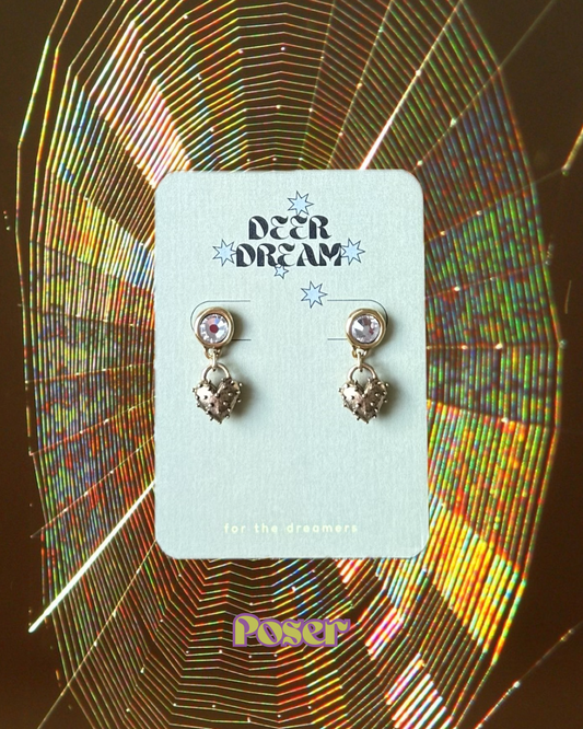 Poser Heart Earrings