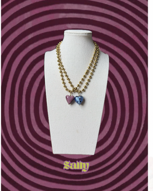 Sally Glass Heart Necklace